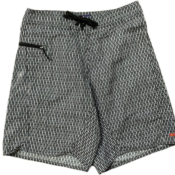 Patagonia Other - PATAGONIA Wavefarer 9" Board Shorts Geometric Print Swim Trunks Mens Size 29